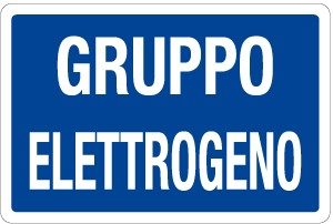 cartello gruppo elettrogeno