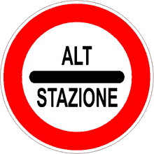 cartello alt stazione