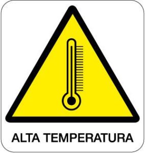 cartello alta temperatura
