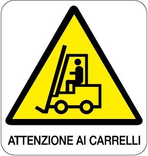 cartello attenzione ai carrelli