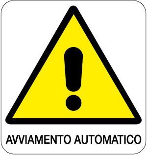 cartello avviamento automatico