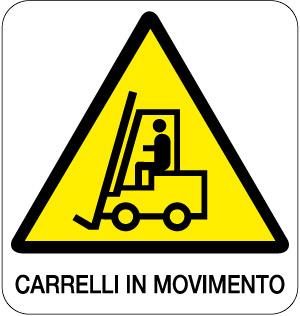 cartello carrelli in movimento