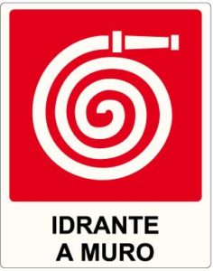 cartello idrante a muro