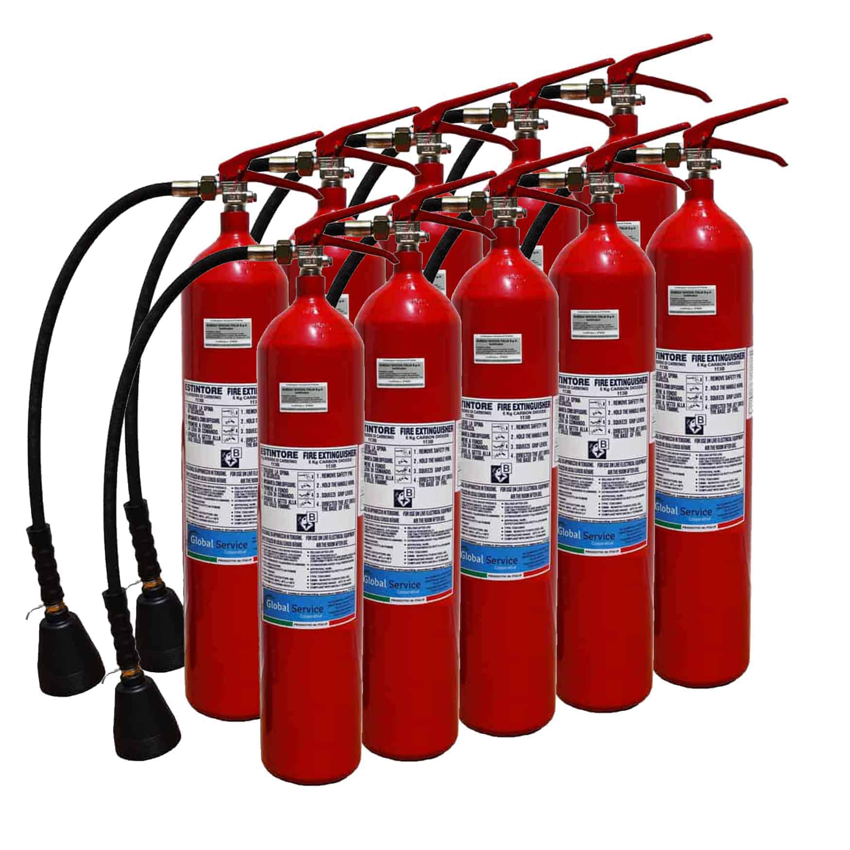 Estintore CO2 5 Kg x 10 - Antincendio - Cooperativa Global Service