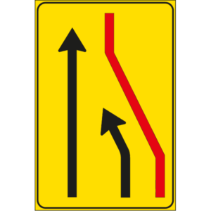cartello segnale corsia chiusa