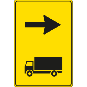 cartello direzione consigliata autocarri