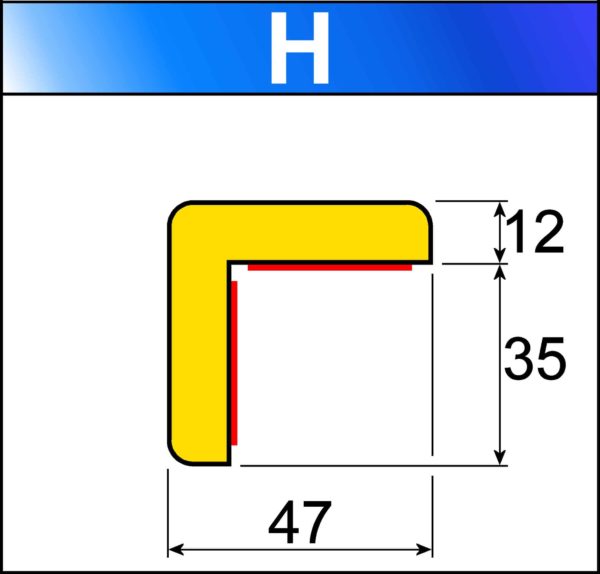 profilo flessibile di sicurezza H