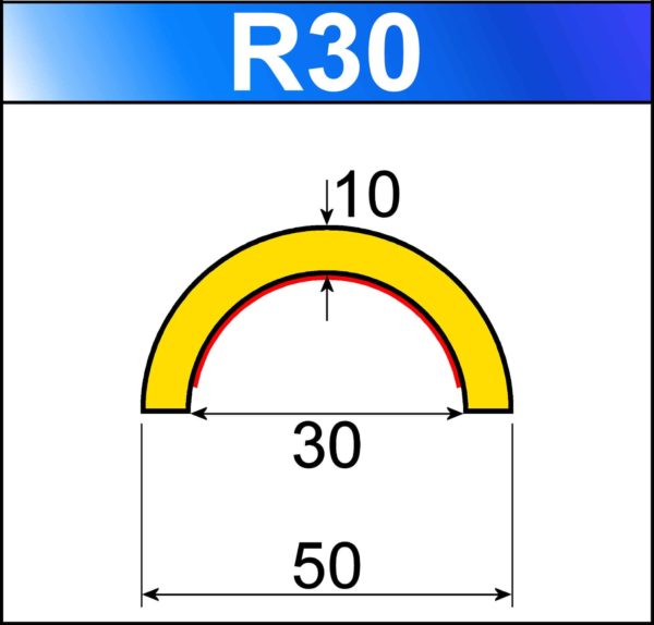 profilo flessibile di sicurezza R30