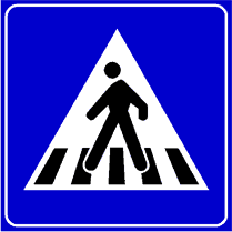 cartello indicazione attraversamento pedonale