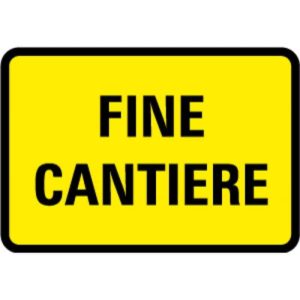 cartello fine cantiere