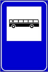 cartello indicazione fermata autobus