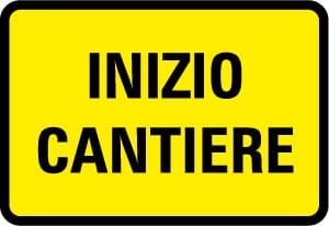 cartello inizio cantiere