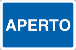 cartello aperto