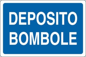 cartello deposito bombole