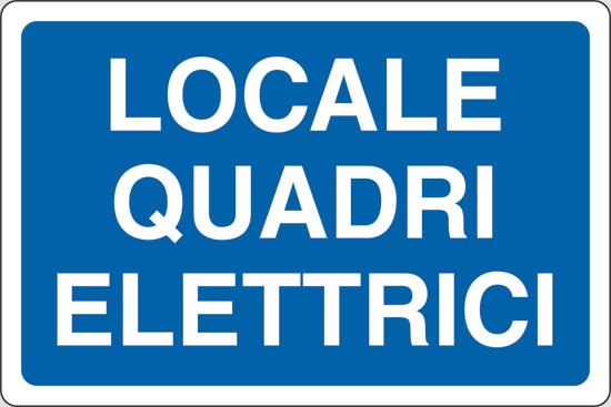 cartello locale quadri elettrici