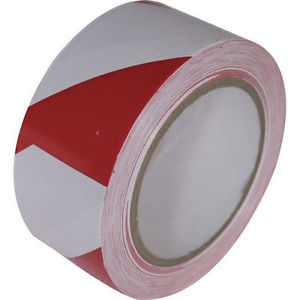 nastro adesivo traffic tape bianco rosso